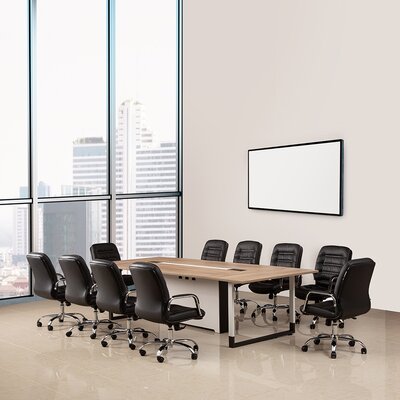 Osmani Rectangular Conference Table and Chair Set by Inbox Zero