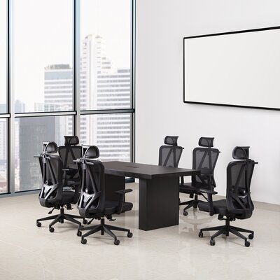 Renzo Rectangular Conference Table and Chair Set by Inbox Zero