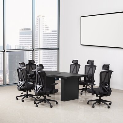 Renzo Rectangular Conference Table and Chair Set by Inbox Zero