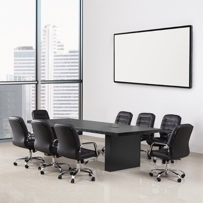 Musette Rectangular Conference Table and Chair Set by Inbox Zero