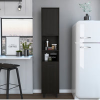 Azpeitia 2-Door Pantry Cabinet, with Two 2-Cabinet Spaces and Two Open Shelves