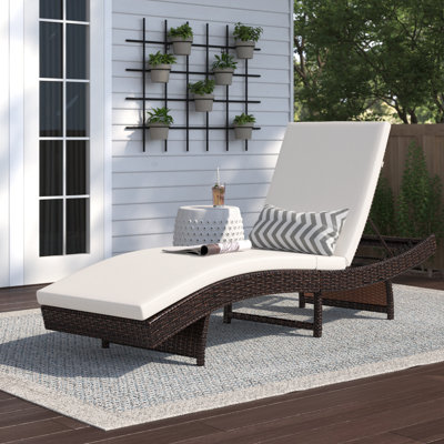 83" Long Reclining Single Chaise with Cushions