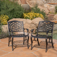Jeannine Patio Dining Chair by Fleur De Lis Living