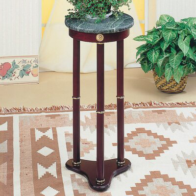 Pimms Round Pedestal Marble Plant Stand by Lark Manor