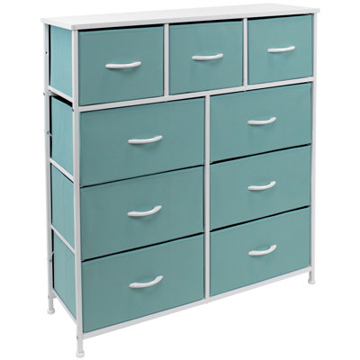 Sorbus 9 Drawers Dresser with Steel Frame and Wood Top by Sorbus