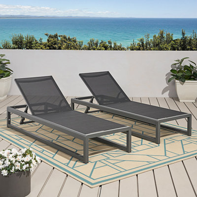Roberson Outdoor Reclining Chaise Lounge by Orren Ellis