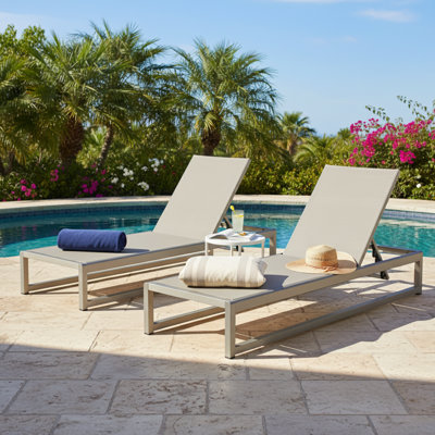 Roberson Outdoor Reclining Chaise Lounge by Orren Ellis