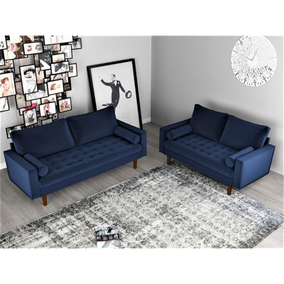 Ashfaq 2 Piece Velvet Living Room Set by Wade Logan