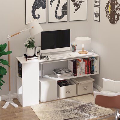 Bertram Reversible Credenza Desk by Wrought Studio