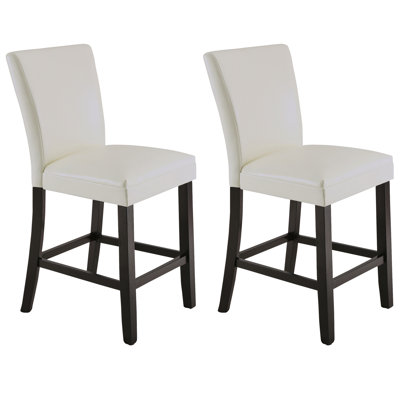 Upholstered Back Counter Height Barstool