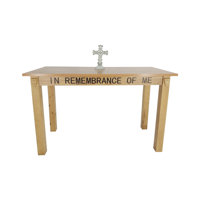 Church Holy Communion Table Christian Wood Table Breakfast Writing Desk 45" L x 28" D x 29" H by Latitude Run