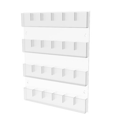 Acrylic Literature Rack, Wall-mount Brochure Magazine Holder, 12 or 24 Pockets, Comes in 2 Panels by Hokku Designs