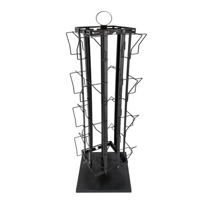 Adjustable Greeting Card Rack Display Stand 4 Tier 16 Pocket Organizer Postcard CD DVD Book Brochure by Latitude Run