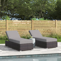 Batley Fully Assembled Outdoor Wicker Chaise Lounge
