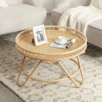 Manningtree Rattan/Wicker 3 Legs Coffee Table by Bay Isle Home