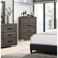 4 Drawers Wood Chest In Grey by Ebern Designs
