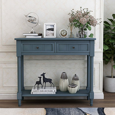 Ayumi 35.43" Wide 2 Drawer Pine Wood Buffet Table by Charlton Home