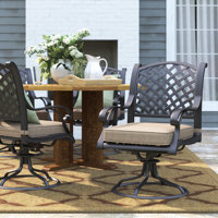 Frazee Swivel Rocking Chair with Cushions by Three Posts