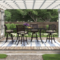 Frazee Patio Bar Stool with Cushion