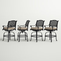 Frazee Patio Bar Stool with Cushion by Three Posts