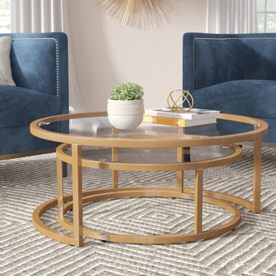 Evie Frame 2 Piece Nesting Coffee Table by Everly Quinn