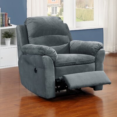 Leroux 38" Wide Power Standard Recliner with Massager by Winston Porter