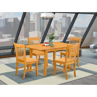 Valletta Butterfly Leaf Solid Rubberwood Dining Set by Winston Porter