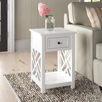 Lund 15.75" Wide Rectangular End Table With 1 Drawer And 1 Shelf by Rosalind Wheeler