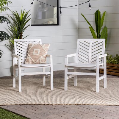 Harbison Acacia Patio Dining Armchair by Lark Manor