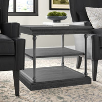 Kyler Floor Shelf End Table with Storage by Greyleigh