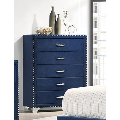 Finchley 5-drawer Upholstered Chest by Willa Arlo Interiors