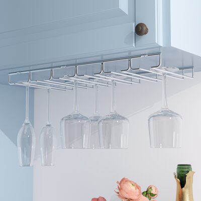 Prewitt Hanging Wine Glass Rack by Rebrilliant