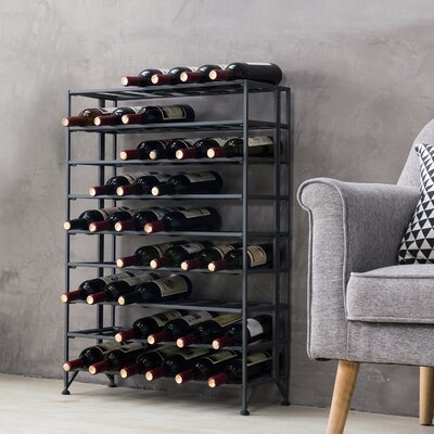 54 Bottle Floor Wine Bottle Rack by Rebrilliant