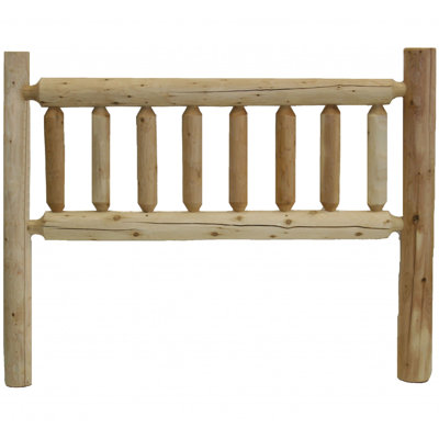 Natural Cedar Log Double Headboard by Loon Peak
