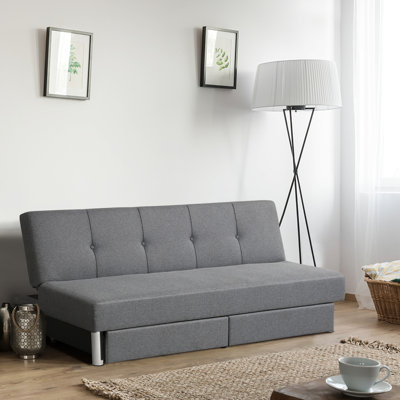 Twin 70" Wide Tight Back Convertible Sofa with Storage by Latitude Run