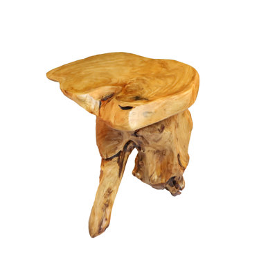 Cedar Root Stump Wooden Stool by Millwood Pines