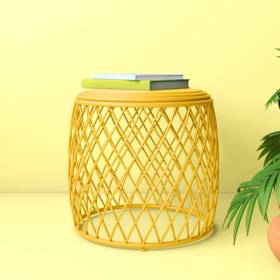Santosh Iron Tubing Side Table by Ebern Designs