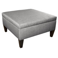 Gamino 34" Wide Square Ottoman with Storage