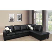 Mavretta 103.5" Wide Faux Leather Sofa & Chaise by Latitude Run