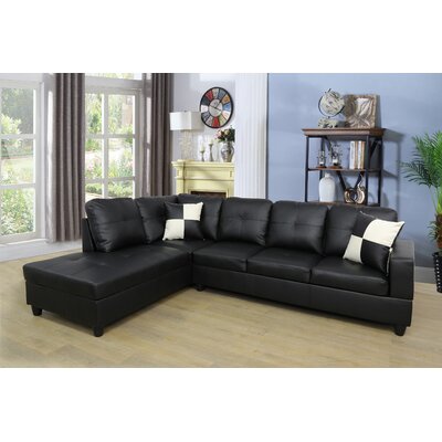 Mavretta 103.5" Wide Faux Leather Sofa & Chaise by Latitude Run
