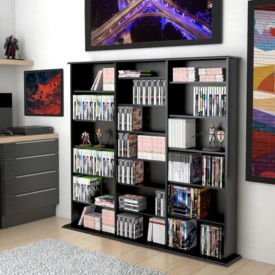 Cataleya 56"W x 51"H x 8.75"D Triple Width Multimedia Media Shelves by Red Barrel Studio