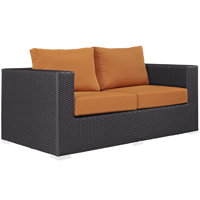 Convene Wicker Rattan Outdoor Patio Loveseat by Modway by Modway
