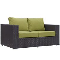 Convene Wicker Rattan Outdoor Patio Loveseat by Modway by Modway