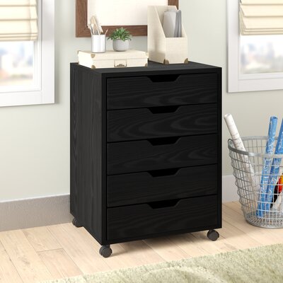 Sarge Halifax 5-Drawer Mobile Vertical Filing Cabinet by Ebern Designs