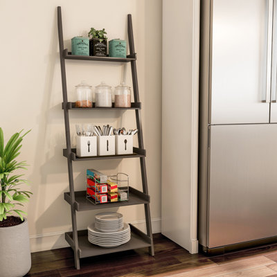 Valade 69" H x 22" W 5-Tier Ladder Bookshelf - Freestanding Wooden Bookcase Frame by Latitude Run