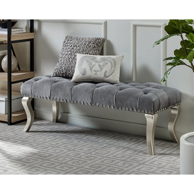 Garza 48" Upholstered Bench by House of Hampton