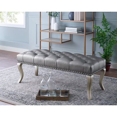 Garza 48" Upholstered Bench by House of Hampton