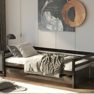 Yonce Twin Wooden Slat Trundle Platform by Harriet Bee