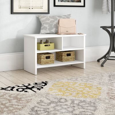 Emelie Wood Shoe Storage Cubby Bench by Ebern Designs