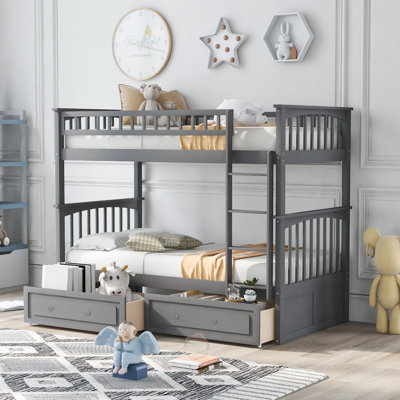 Wren Wood Daybed Frame With Fence, Rustic Style, Solid Pine by Harriet Bee